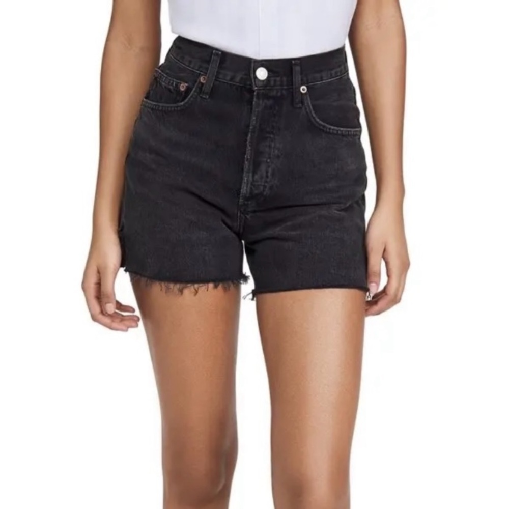Agolde Dee Vintage High Rise Short washed black